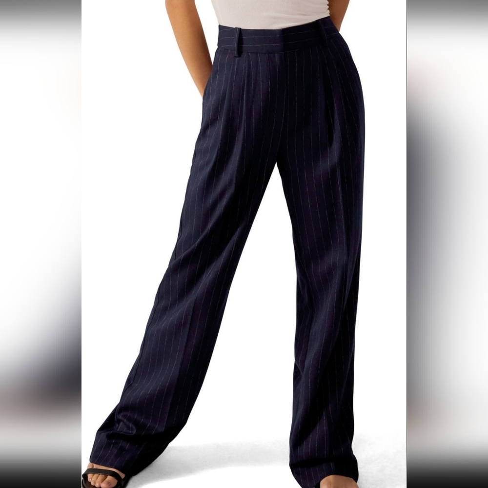Favorite Daughter Navy Pinstripe Pants